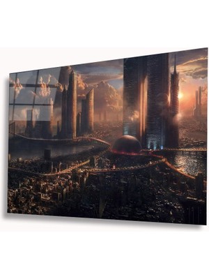 Miyrem Şehir Manzaralı Cam Tablomıyrem36 x 23-Mıyrem