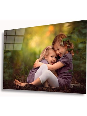 Miyrem Arkadaş Çocuklar Cam Tablo 36 x 23-Mıyrem