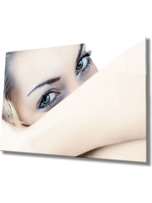 Kadınlar Gözler Cam Tablo Women Eye  36X23-MIYREM