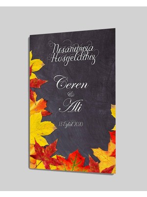 Düğün Nişan Hoşgeldiniz Cam TABLOMIYREM36X23-MIYREM