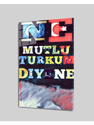 Ne Mutlu Türküm Diyene Cam TABLOMIYREM36X23-MIYREM