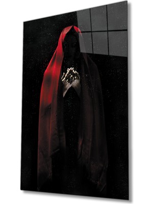 Kırmızı Siyah Kadın Cam TABLOMIYREM36X23-MIYREM