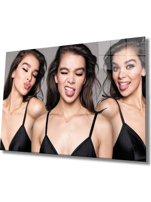 Şımarık Sevimli Kadın Cam Tablo Perky Cute  36X23-MIYREM
