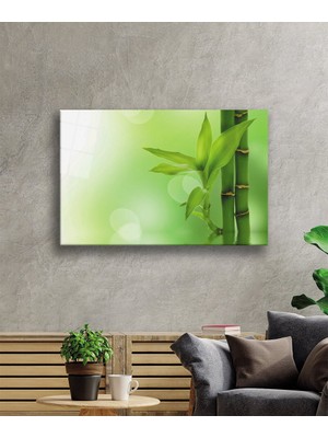 Yeşil Bitki Cam Tablomiyremgreen Plant  36X23-MIYREM