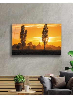 Gün Batımı  Ağaçlar Sunset Trees Table  36X23-MIYREM