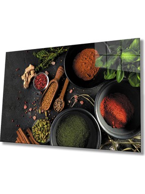 Baharat Mutfak Natürmort Cam Tablo 36X23-MIYREM