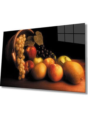 Meyveler Natürmort Mutfak Cam TABLOMIYREM36X23-MIYREM