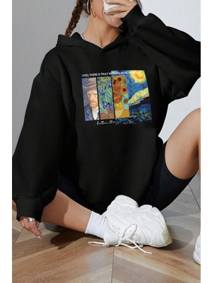 Uygun Tarz Artistic Baskılı Sweatshirt