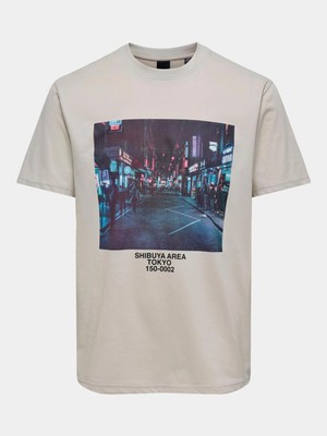 Giyinsen Only & Sons Onslex Lıfe Reg Photoprınt Ss Tee Erkek Tişört - 22028171