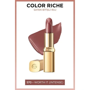 L'oréal Paris L'oreal Paris color Riche Saten Bitişli Ruj - 570 Worth It (Intense)