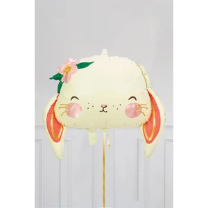 Çiçekli Tavşan Folyo Balon 60CM