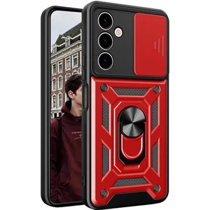 Samsung Galaxy A25 Kılıf Sürgülü Kamera Korumalı Standlı Pars + Ekran Koruyucu