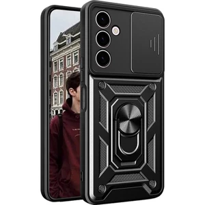 Samsung Galaxy A25 Kılıf Sürgülü Kamera Korumalı Standlı Pars + Ekran Koruyucu