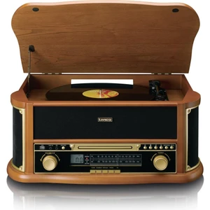 Classic Phono TCD-2571 Retro Pikap Bluetooth USB Dab+/Fm Radyo CD Kaset Ahşap Plak Çalar
