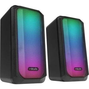 MD-356 2.0 5WX2CH Rgb Ledli Siyah USB Multimedia Oyuncu Speaker Hoparlör