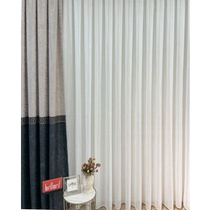 Naturel Keten Tül Perde 1/2,50 Plle - Ekru