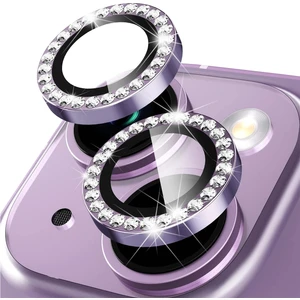 iPhone 14 Uyumlu Kamera Koruyucu Cam Lens Mercek Koruyucu Taşlı