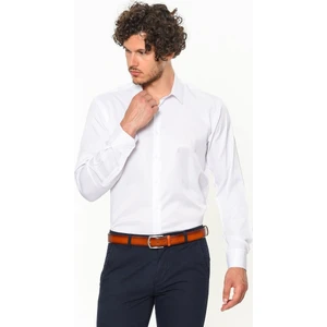 Erkek Beyaz Slim Fit Uzun Kol Gömlek