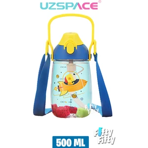 Pipetli 500 ml Boyun Askılı Tritan Çocuk Su Matarası -Kutulu- FFUZ2201500