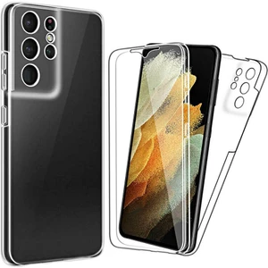 Samsung Galaxy S21 Ultra 360 Derece Kılıf Full Tam Koruma Ön Arka Şeffaf Kılıf