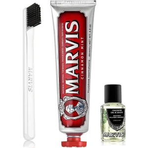 Cinnamon Mint Diş Macunu 85 ml + Yumuşak Diş Fırçası + Konsantre Ağız Gargarası 30 ml