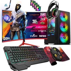 BSX27 Ryzen 5 3600 32GB 512GB Ssd+1tb HDD GTX1050TI 23.8" Oyuncu Masaüstü Bilgisayar