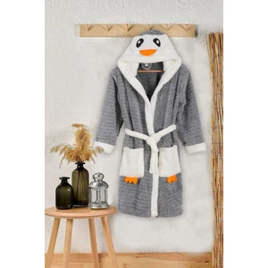 Brn Tekstil Soft Kids Penguen Çocuk Welsoft Polar Peluş Sabahlık