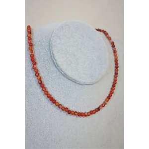 Bade Accessories 4 mm Karnelyan Akik  Doğaltaş Kolye