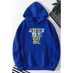 Just Be Cool Baskılı Kapüşonlu Sweatshirt