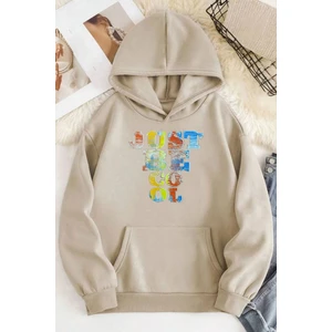 Just Be Cool Baskılı Kapüşonlu Sweatshirt