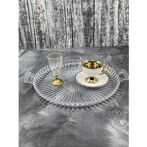 Mika Kristal Kulplu Sunum Tepsisi Organizer Düzenleyici Tepsi 36*30CM