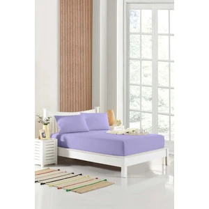 90X190 Tek Kişilik Lastikli Çarşaf (Nevresim Kumaşı) Pamuk-Polyester Lila
