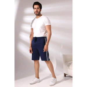 Erkek Çift Şeritli Şort 19630 Lacivert