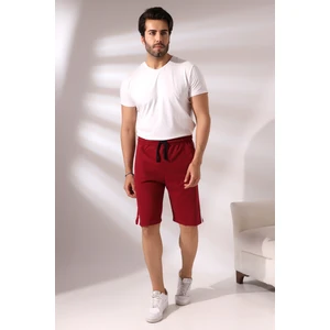 Erkek Çift Şeritli Şort 19630 Bordo