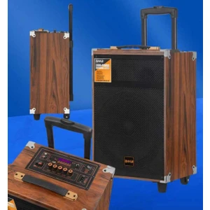 B-Q12 Süper Bass Kumandalı Taşınabilir Kablosuz Mikrofonlu Bluetooth Hoparlör Karaoke Sistemi