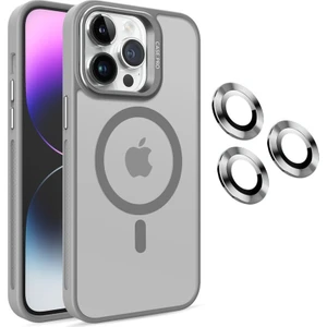 Apple iPhone 14 Pro Max Kılıf Magsafe Standlı + Klon Kamera Lensli Kapak