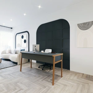 Zenith Çalışma Masası 150cm Antrasit Ceviz