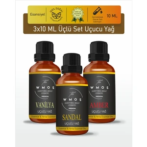 3'lü Set-5 Uçucu Yağ 100 % Saf Esansiyel Uçucu Yağ Aromaterapi Yağı Oda Kokusu Buhurdanlık Yağı 3X10