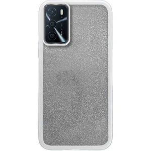 Oppo A16 Uyumlu Kılıf Zebana Işıltım Silikon Kılıf (Kamera Lens Korumalı) Gri