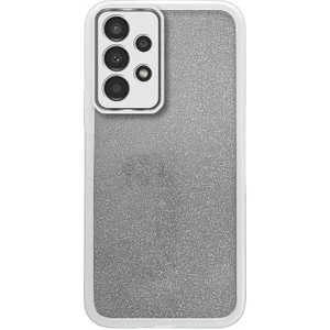 Samsung Galaxy A32 Uyumlu Kılıf Zebana Işıltım Silikon Kılıf (Kamera Lens Korumalı) Gri