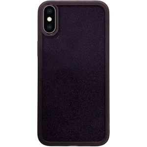 Apple iPhone Xs Uyumlu Kılıf Zebana Işıltım Silikon Kılıf (Kamera Lens Korumalı) Derin Mor