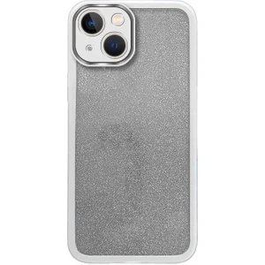 Apple iPhone 15 Plus Uyumlu Kılıf Zebana Işıltım Silikon Kılıf (Kamera Lens Korumalı) Gri