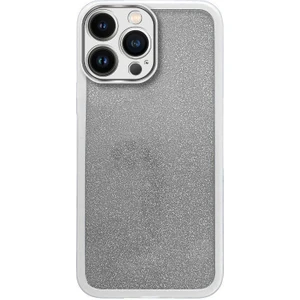 Apple iPhone 14 Pro Max Uyumlu Kılıf Zebana Işıltım Silikon Kılıf (Kamera Lens Korumalı) Gri