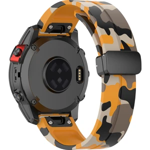 Garmin Tactix 7 Pro / Fenix 7x / 6x / 6x Pro / 5x Plus Black Buckle Watch Band 26MM Silikon Kayış (Yurt Dışından)