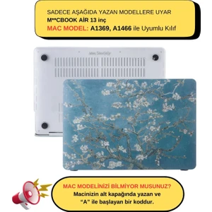 Macbook Air Kılıf 13 inç Flower03 (Eski USB'li Model 2010-2017) A1369 A1466 ile Uyumlu