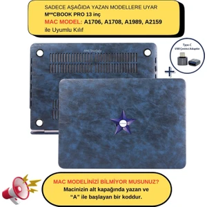 Macbook Pro Kılıf 13inç A1706 A1708 A1989 A2159 ile Uyumlu 2016/2019 Leat01