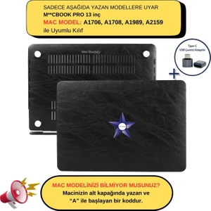 Macbook Pro Kılıf 13inç A1706 A1708 A1989 A2159 ile Uyumlu 2016/2019 Leat01