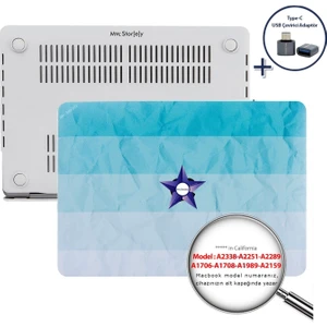 Macbook Pro Kılıf 13inç M1-M2, Paint02 (Type-c'li Model)A2338 A2289 A2251 A1706-08 A1989 A2159 ile Uyumlu