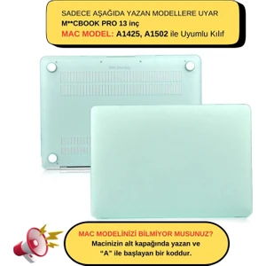 Macbook Pro Kılıf 13 inç Mat Kılıf (Eski HDMI'lı Model 2012-2015) A1425 A1502 ile Uyumlu