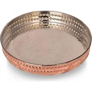 Turna Bakır Sultani Yuvarlak Fırın Tepsisi 16 cm El Dövme Kırmızı TURNA4855-1